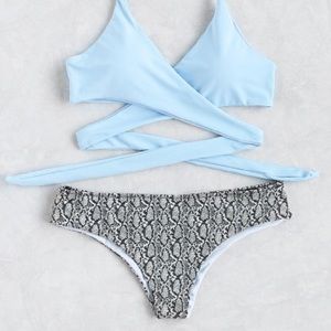 Snakeskin Bikini Bottoms